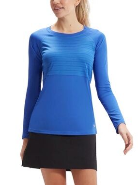 Speedo Women’s Performance Swim Long Sleeve Tee Blue Size 2XL Summer Beach